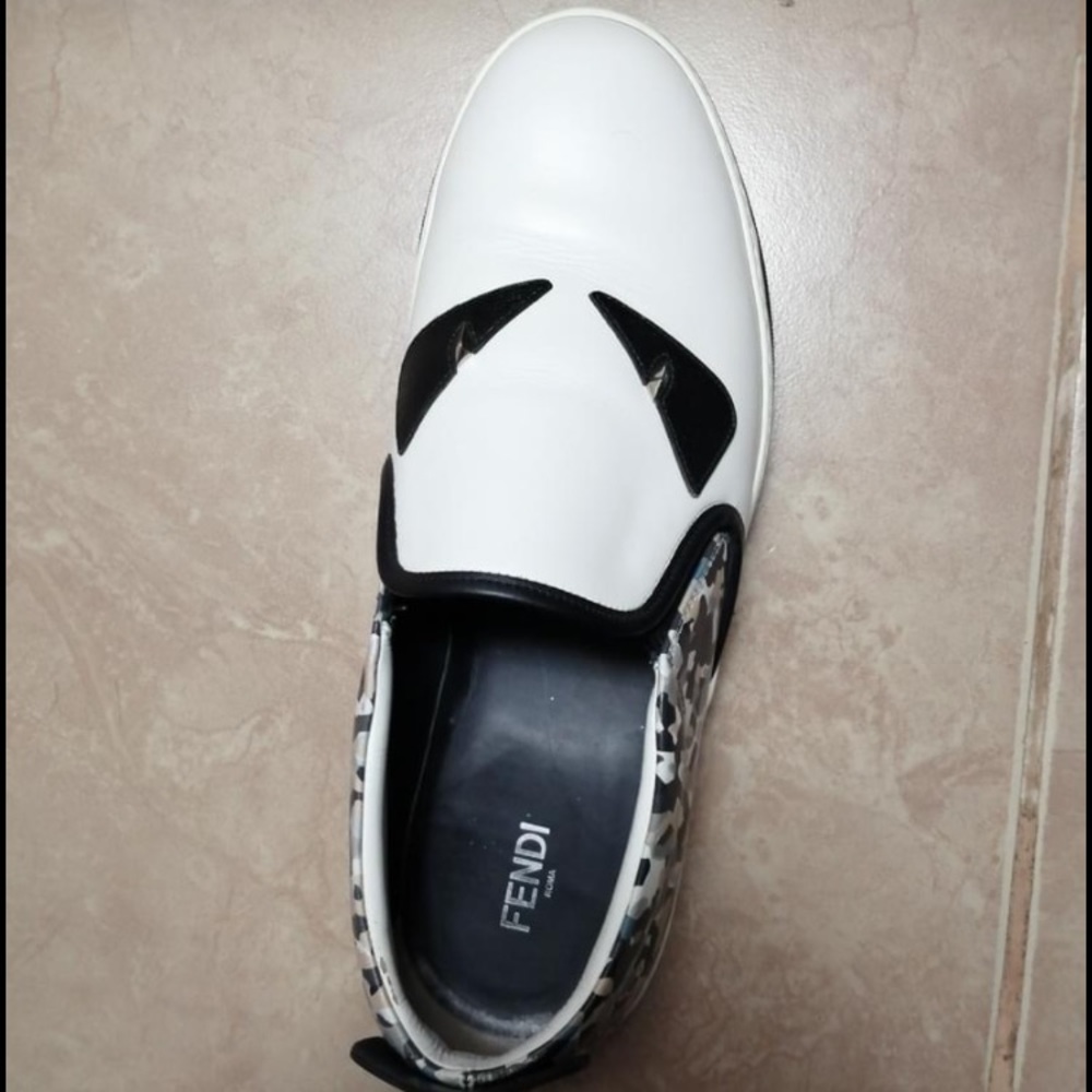 Fendi Monster spike Camo printed White